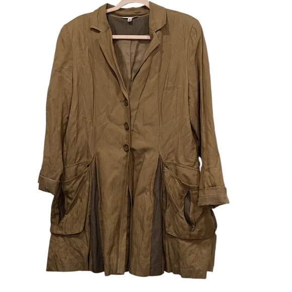 CAbi Tan Treasure Hunter trench coat with Pockets size XL - Picture 8 of 9